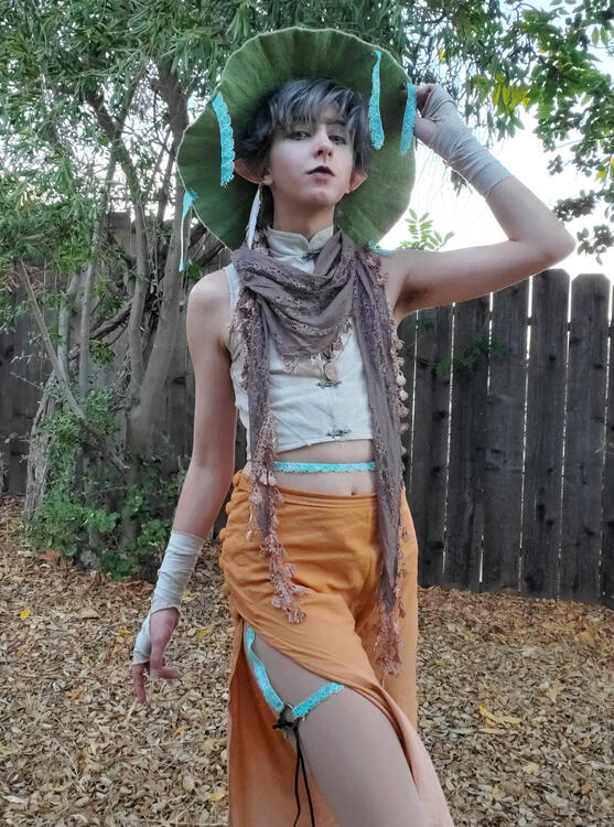 everything but the scarf and the necklace is self-made from scratch